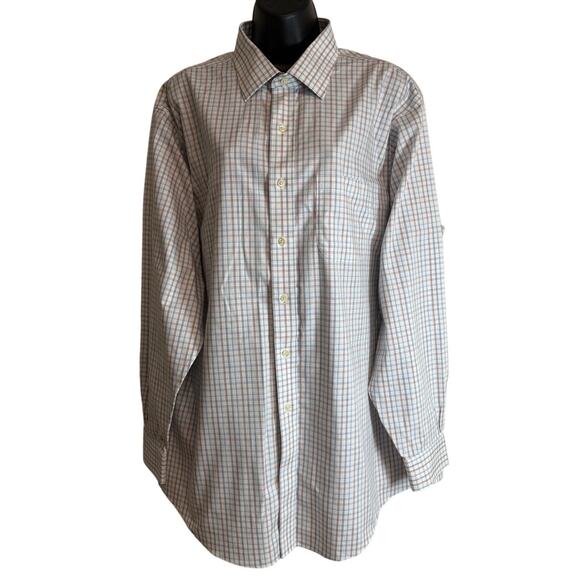 Brooks Brothers Other - Brooks Brothers 346 Mens Dress Shirt 17.5 34/35 Slim Fit Plaid Cotton Button Up